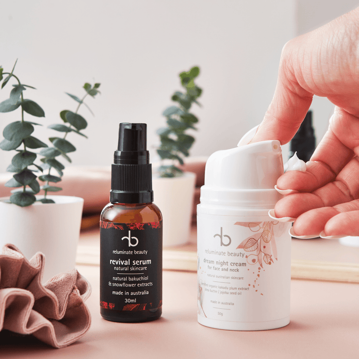 Reluminate Beauty Duo Dreamy Glow Duo -Night Cream & Revival Serum for Radiance