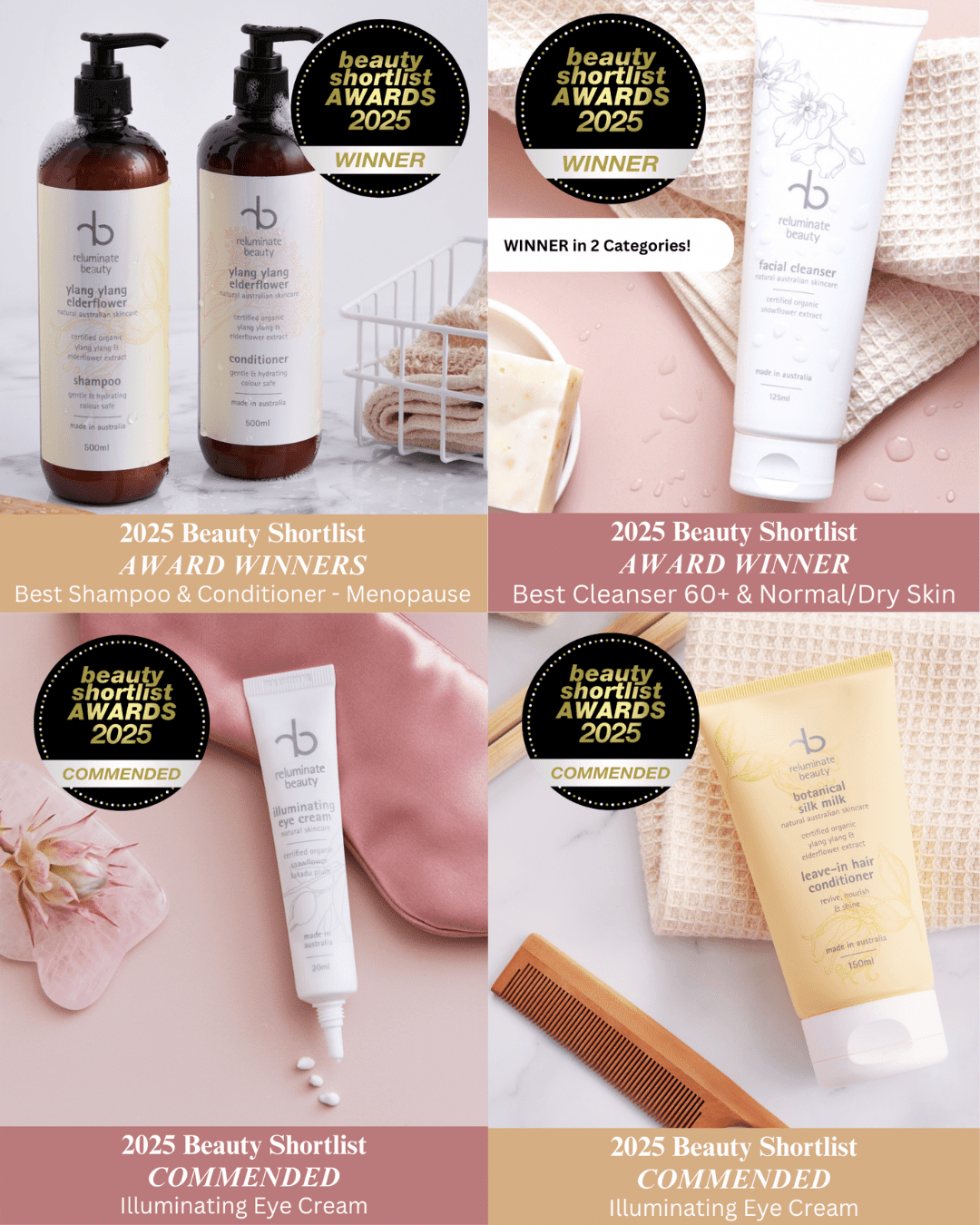 🏆 2025 Beauty Shortlist Award Winners! - reluminate beauty