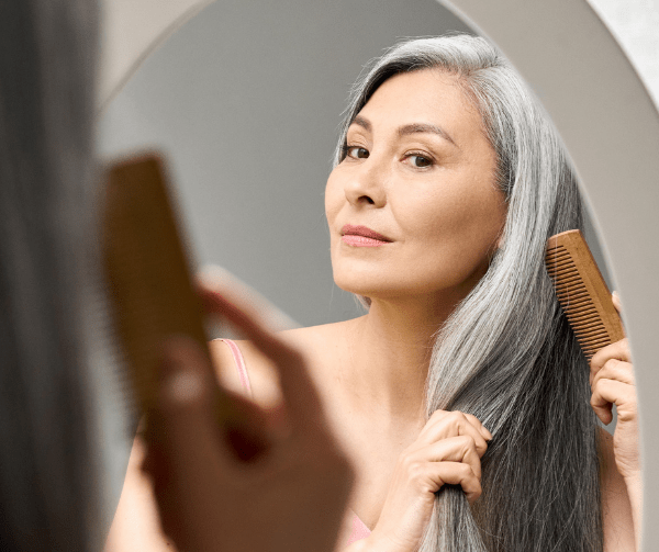 Hair Changes As We AGE 😮 -9 hot tips for Women 50+ to keep your hair nourished, refreshed & glowing - reluminate beauty
