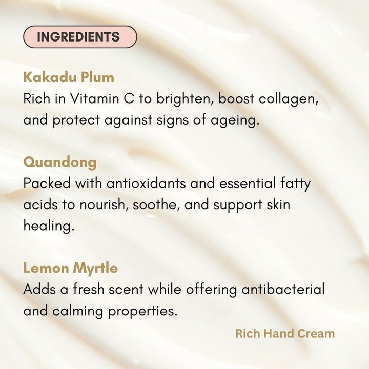 Rich Hand Cream - Kakadu Plum & Quandong Single for mature skin