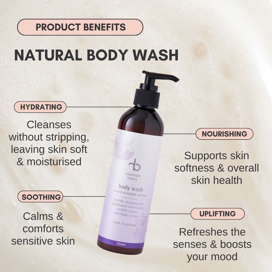 Natural Body Wash Duo With Lavender, Bergamot & Sandalwood Duo for mature skin