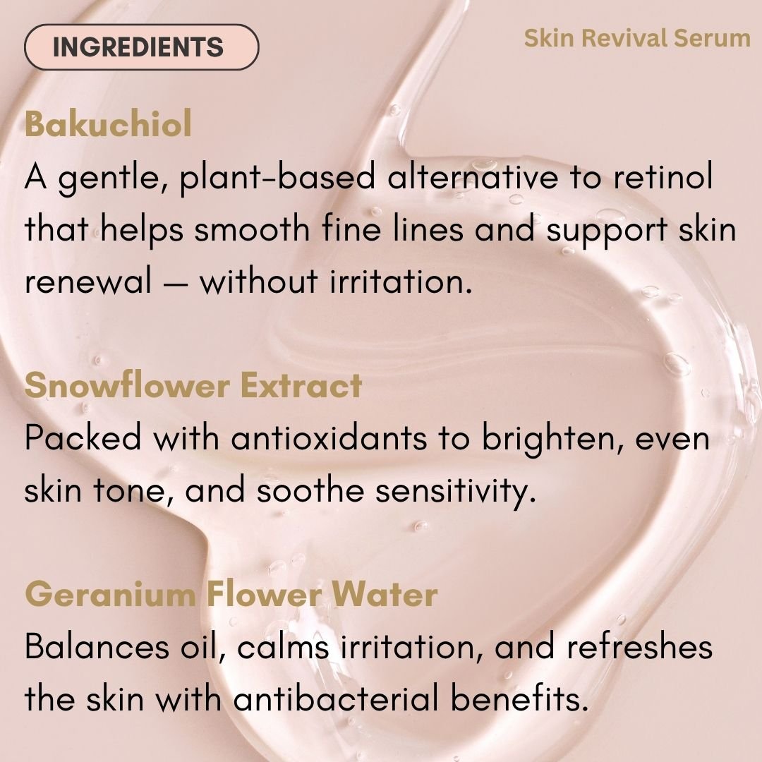 Skin Revival Serum - Bakuchiol & Snowflower Extract Single for mature skin