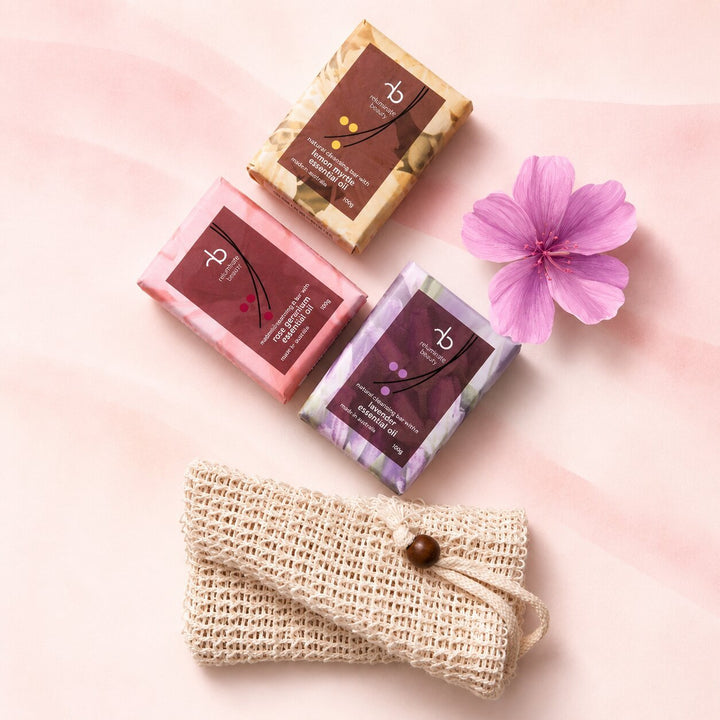 Moisturising Cleansing Bar Trio Pack With Soap Bag Bundle for mature skin