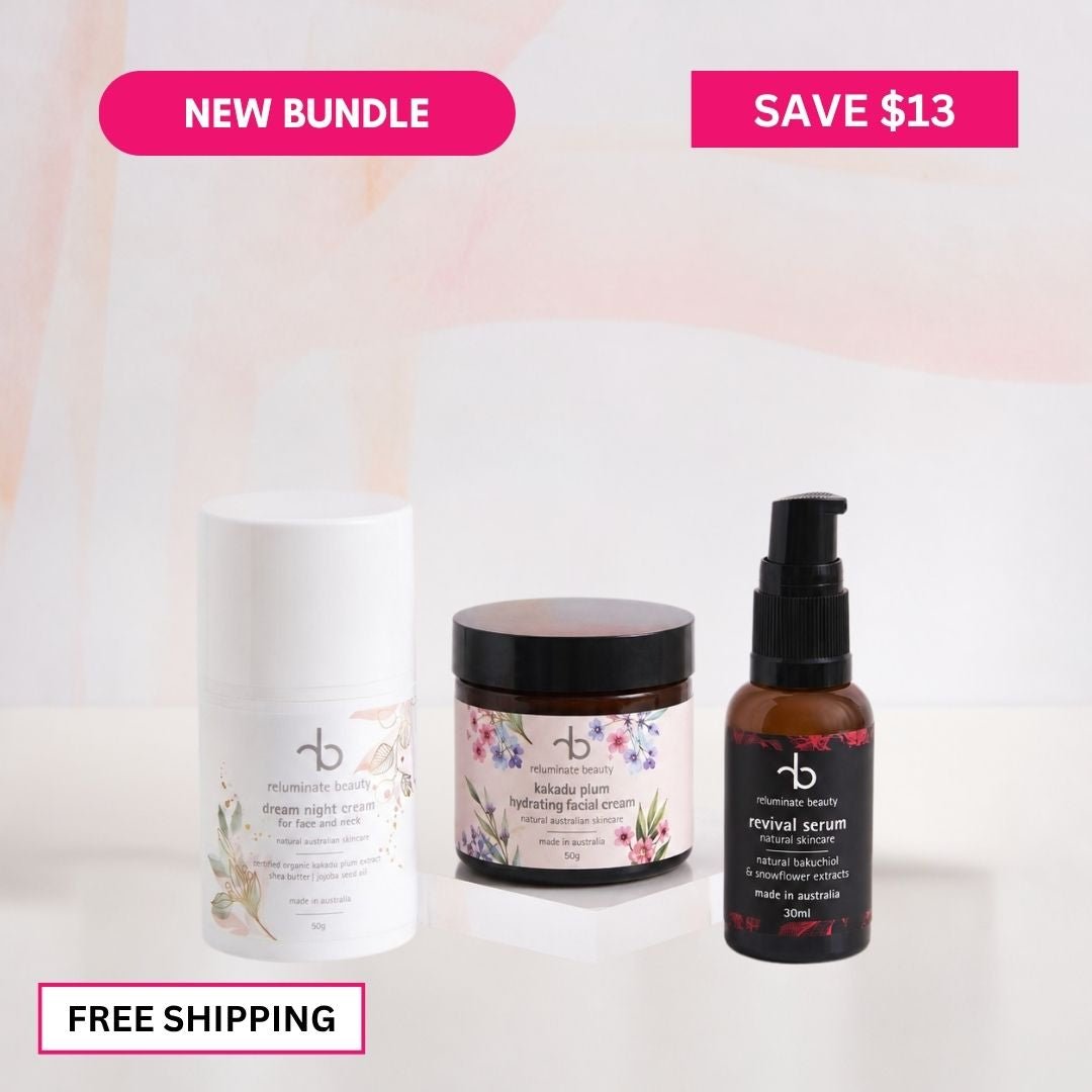 Glow, Renew & Radiate Trio - Nourishing Night Skincare Set Bundle for mature skin