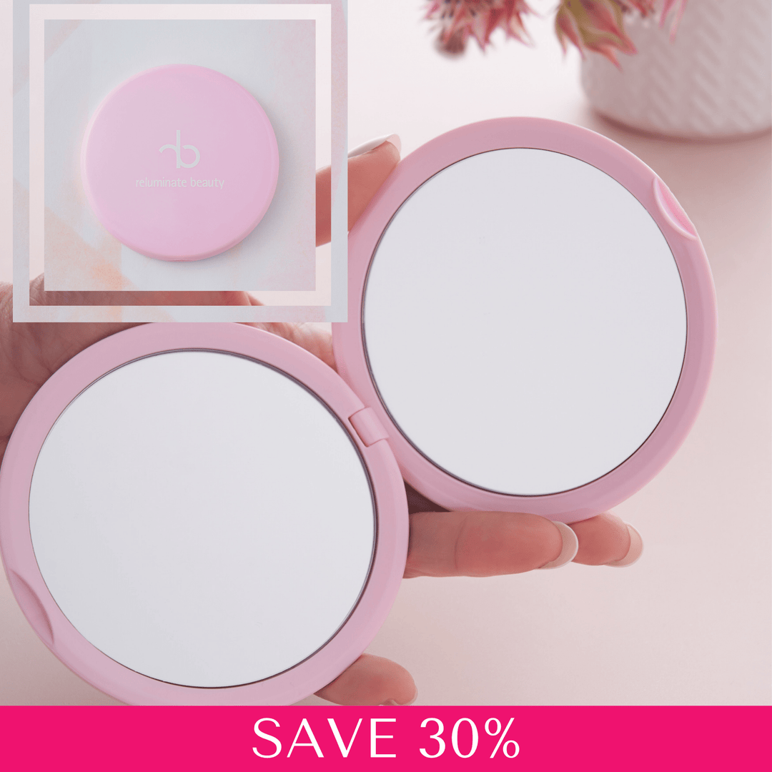 Compact Mirror with 5x Magnification Single for mature skin