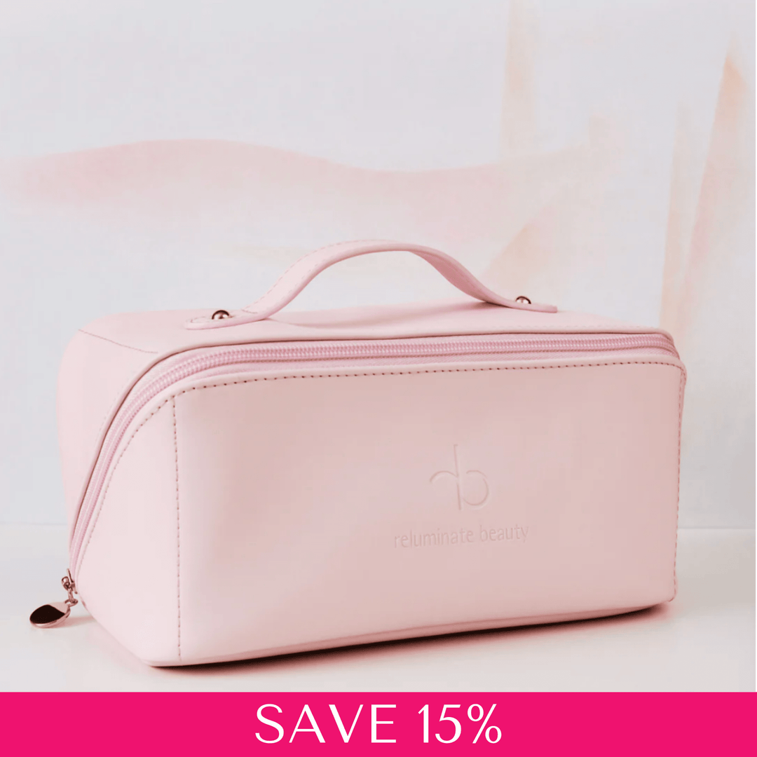 Jet-Set-Glow Beauty Bag -Skincare & Cosmetic Organiser Single for mature skin