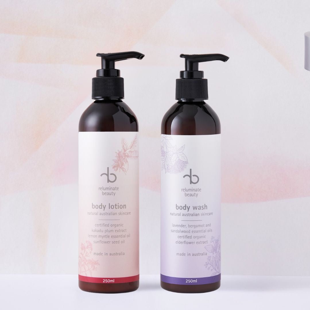 Pamper Body Duo -Cleanse & Hydrate Naturally with Care Bundle for mature skin