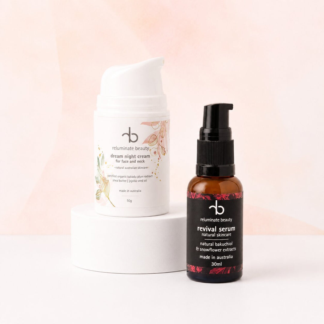 Dreamy Glow Duo -Night Cream & Revival Serum for Radiance Bundle for mature skin
