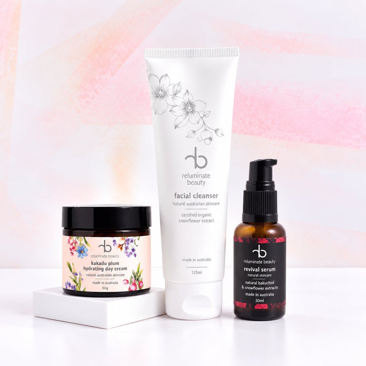 Daily Skincare Ritual for Clean, Hydrated Skin Bundle for mature skin