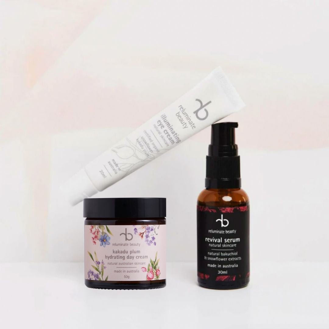 Radiance Face Care Trio -Hydrating Skincare Essentials Set Bundle for mature skin