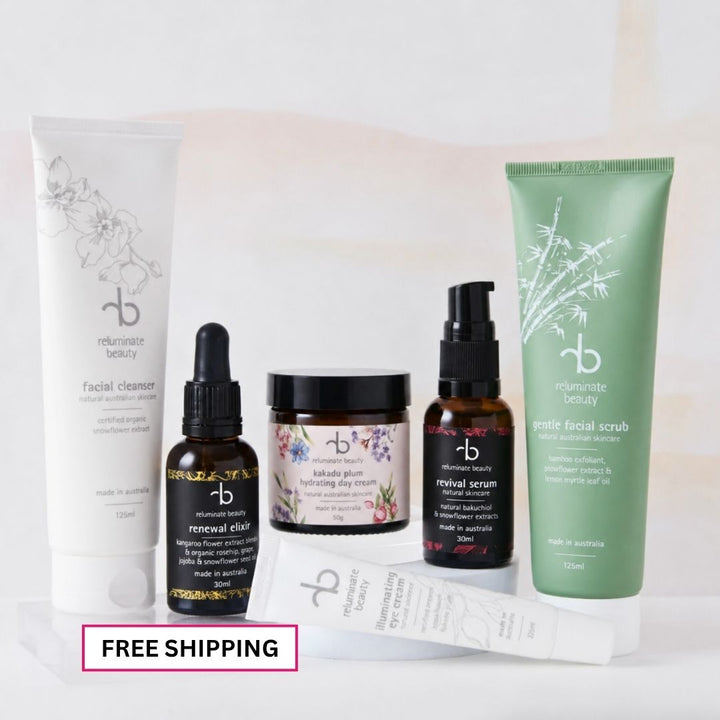 Glow Face Skincare Bundle -Ritual for Luminous Skin Bundle for mature skin