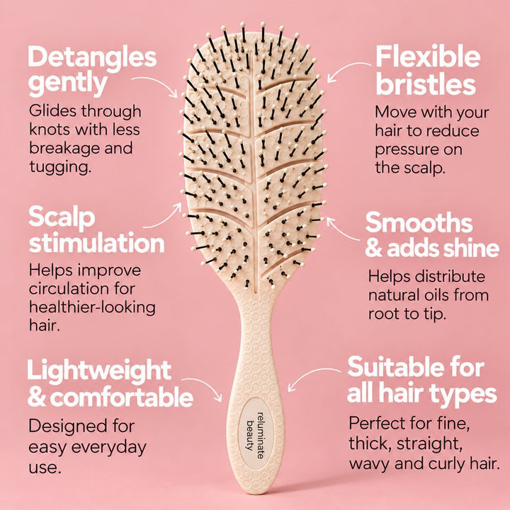 Eco Wheatstraw Detangling Brush for mature skin