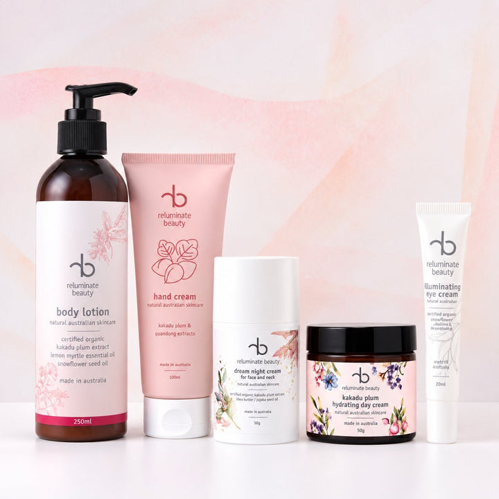 Kakadu Plum Radiance Set -Face & Body Skincare Essentials Bundle for mature skin
