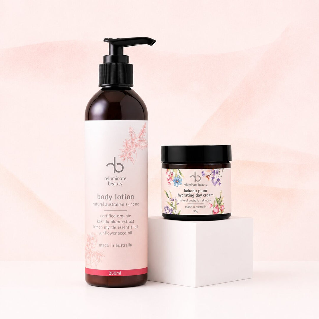 Kakadu Plum Power Duo -Nourishing Face & Body Skincare Set Bundle for mature skin
