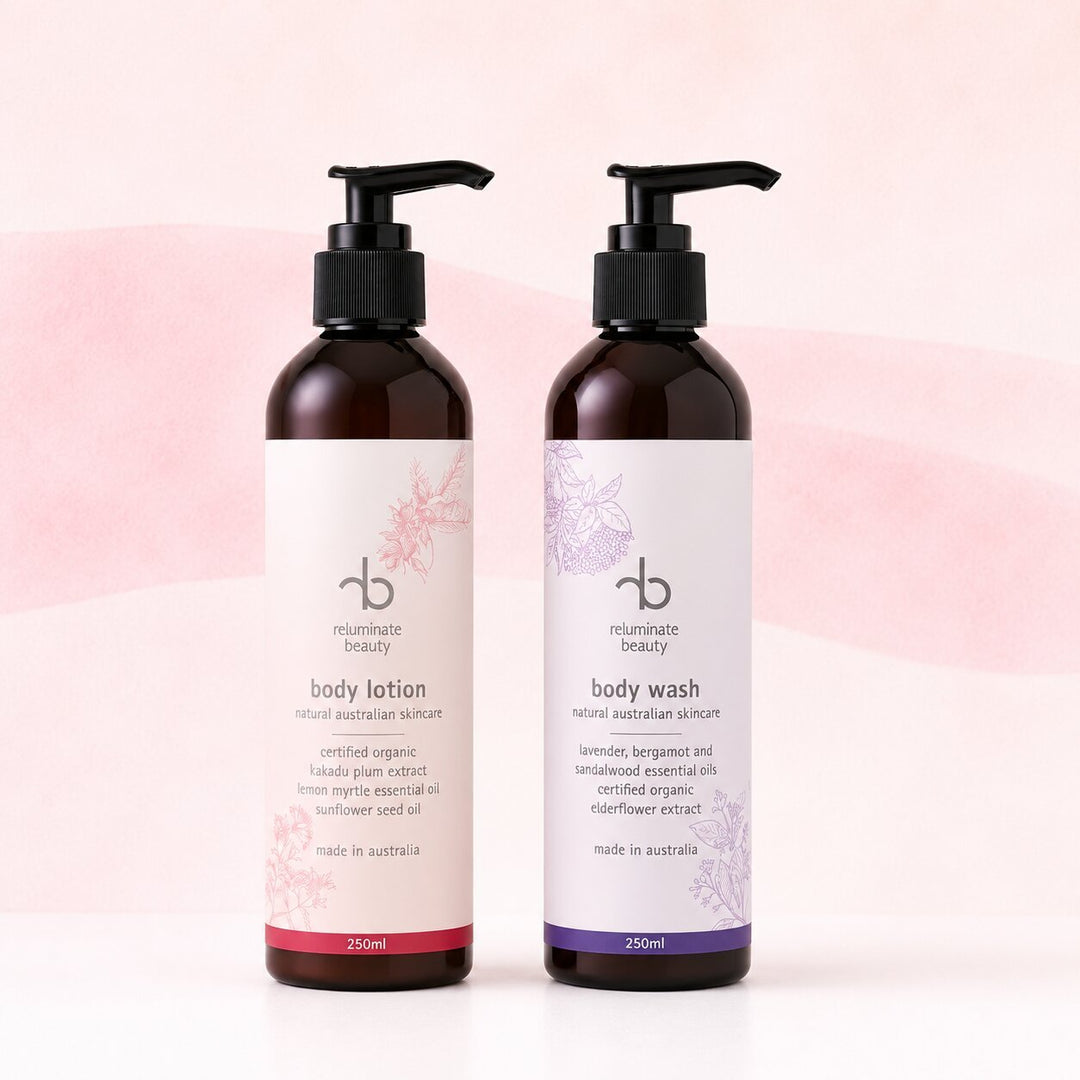 Pamper Body Duo -Cleanse & Hydrate Naturally with Care Bundle for mature skin
