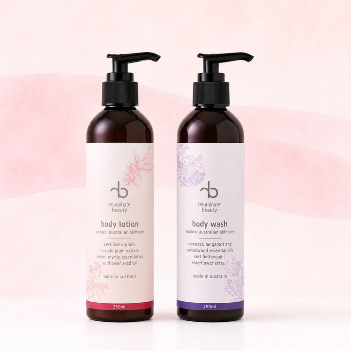 Pamper Body Duo -Cleanse & Hydrate Naturally with Care Bundle for mature skin