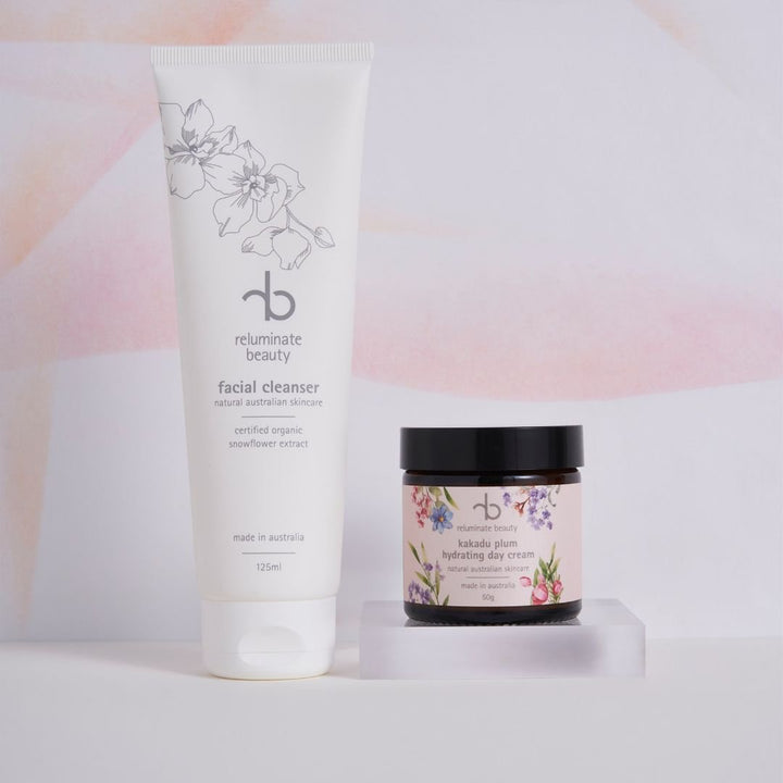 Daily Hydrating Facial Duo -Refresh, Cleanse & Hydrate Skin Duo for mature skin