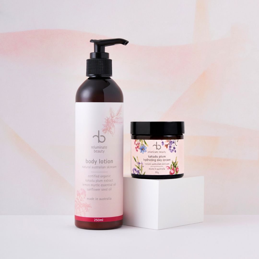 Kakadu Plum Power Duo -Nourishing Face & Body Skincare Set Bundle for mature skin