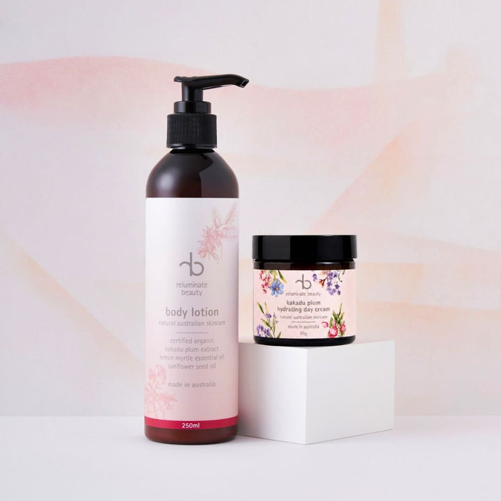 Kakadu Plum Power Duo -Nourishing Face & Body Skincare Set Bundle for mature skin