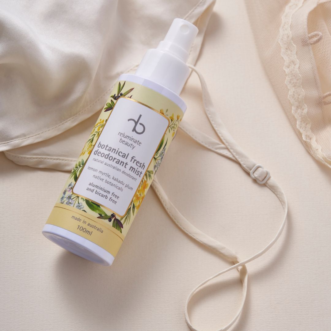 Natural Deodorant Mist with Australian Botanicals - Aluminium & Bicarb Free in bedroom setting
