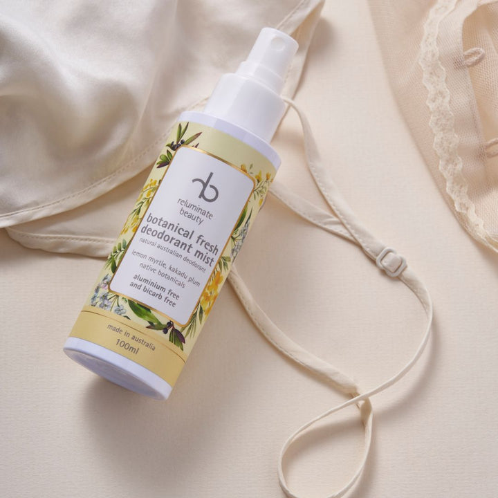 Natural Deodorant Mist with Australian Botanicals - Aluminium & Bicarb Free in bedroom setting