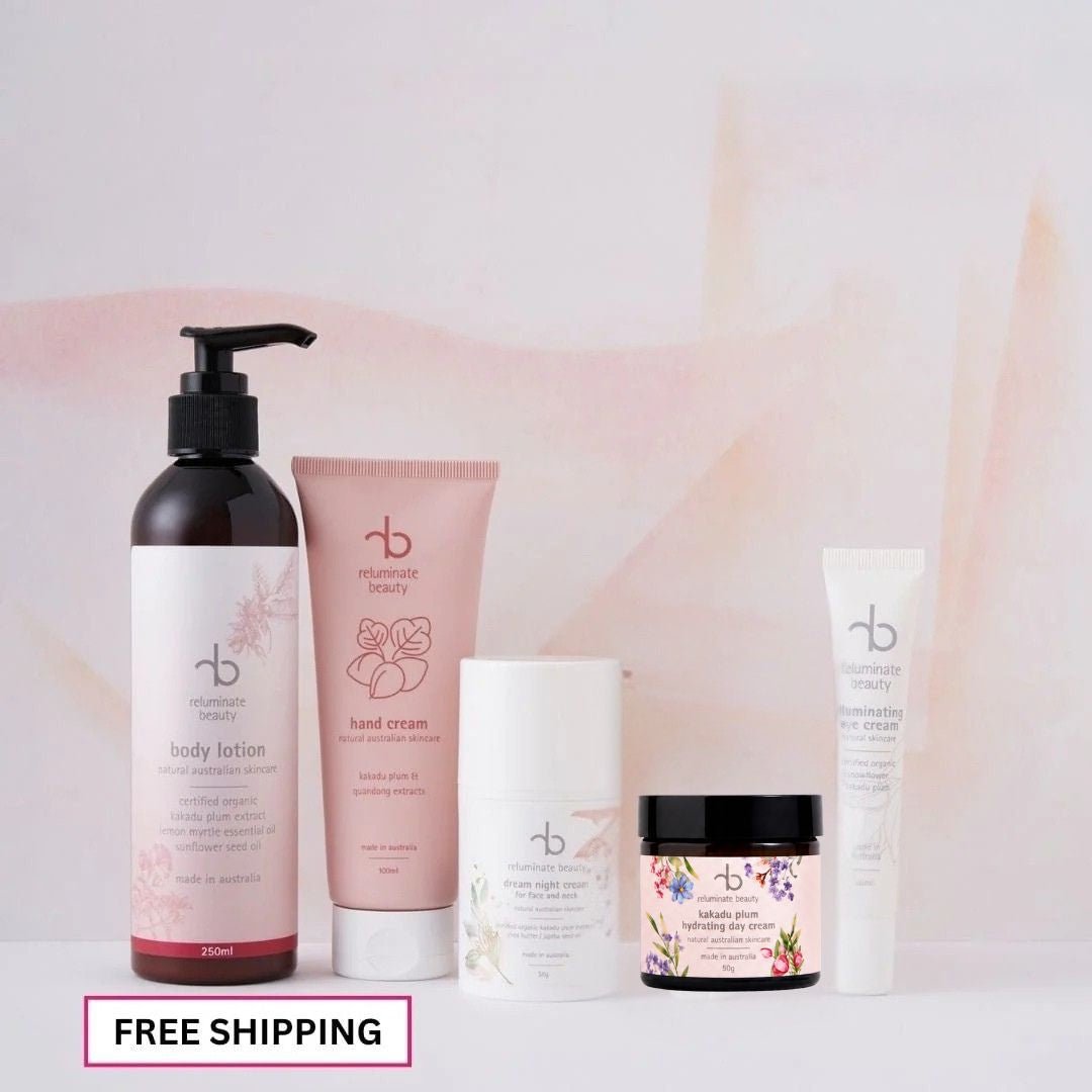 Kakadu Plum Radiance Set -Face & Body Skincare Essentials Bundle for mature skin