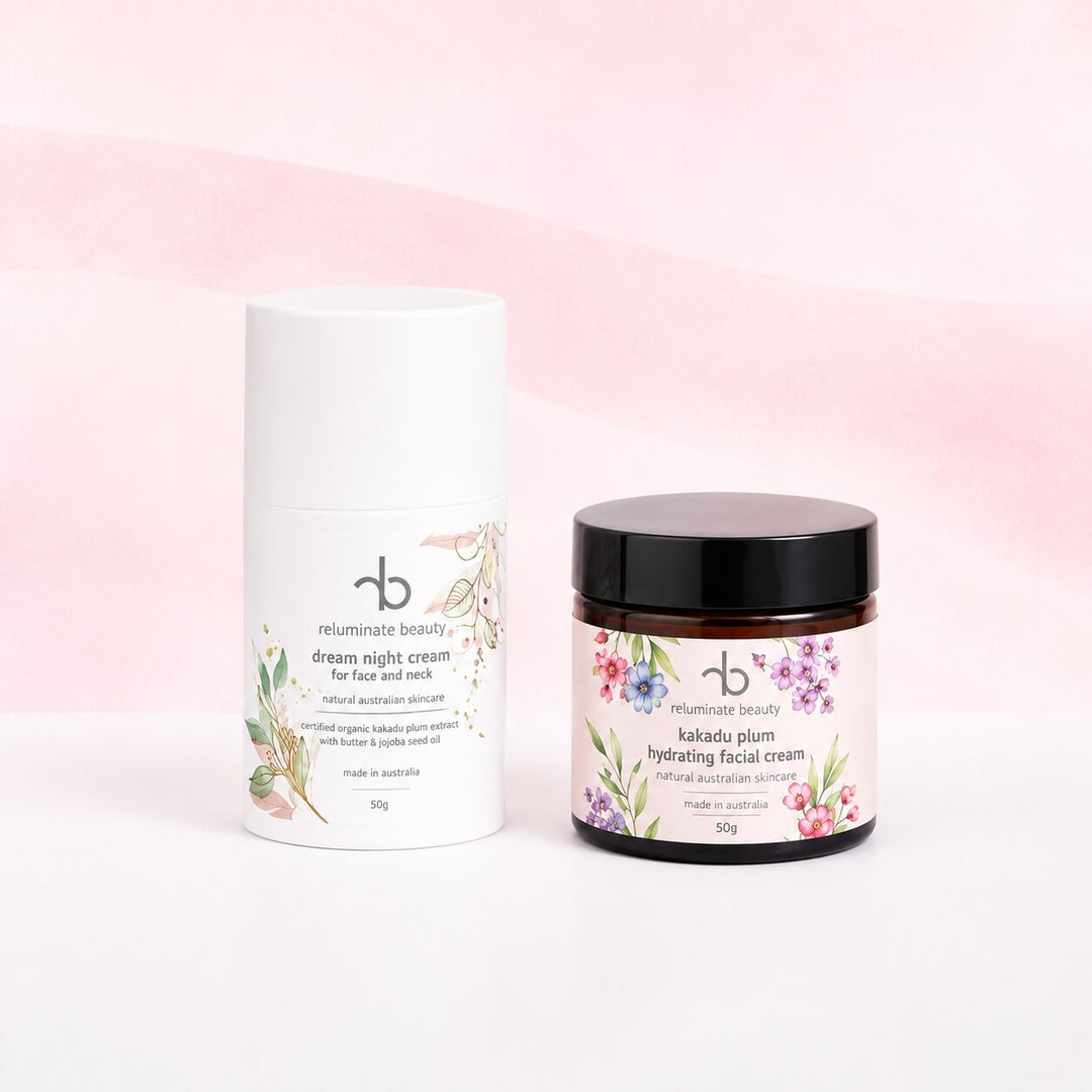 Kakadu Plum Day & Night Cream Duo Pack - For Face & Neck Bundle for mature skin