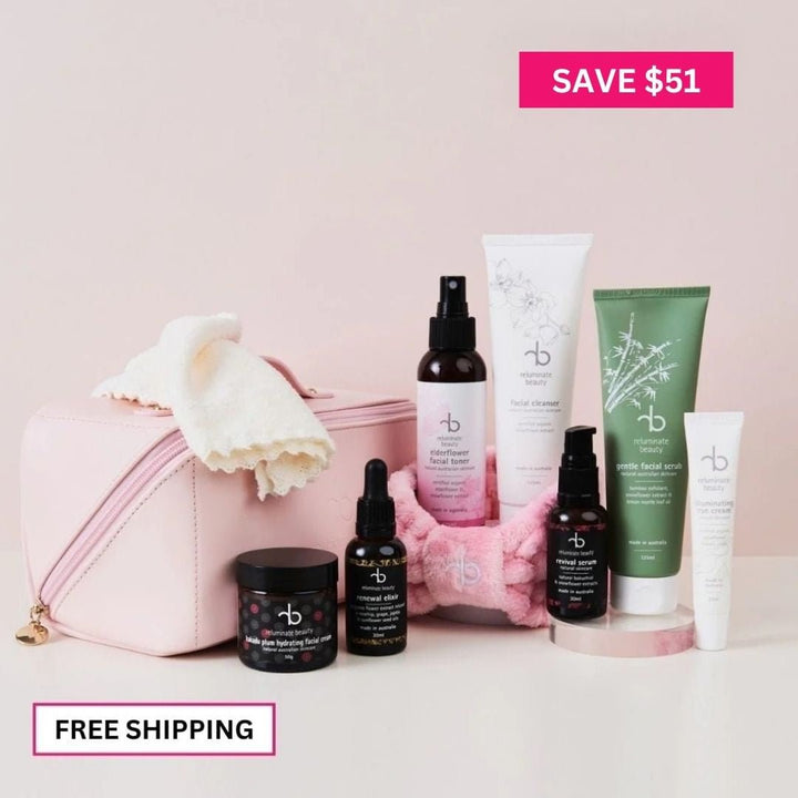 Radiant Beauty Travel Set - Natural Skincare Essentials Bundle for mature skin