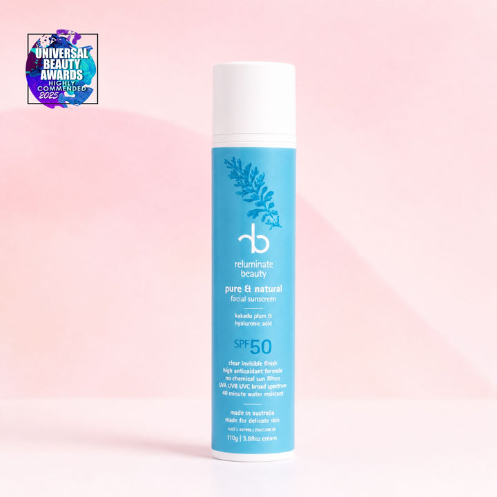 Pure Mineral Facial Sunscreen SPF 50+ - Reef Safe & Natural Single for mature skin