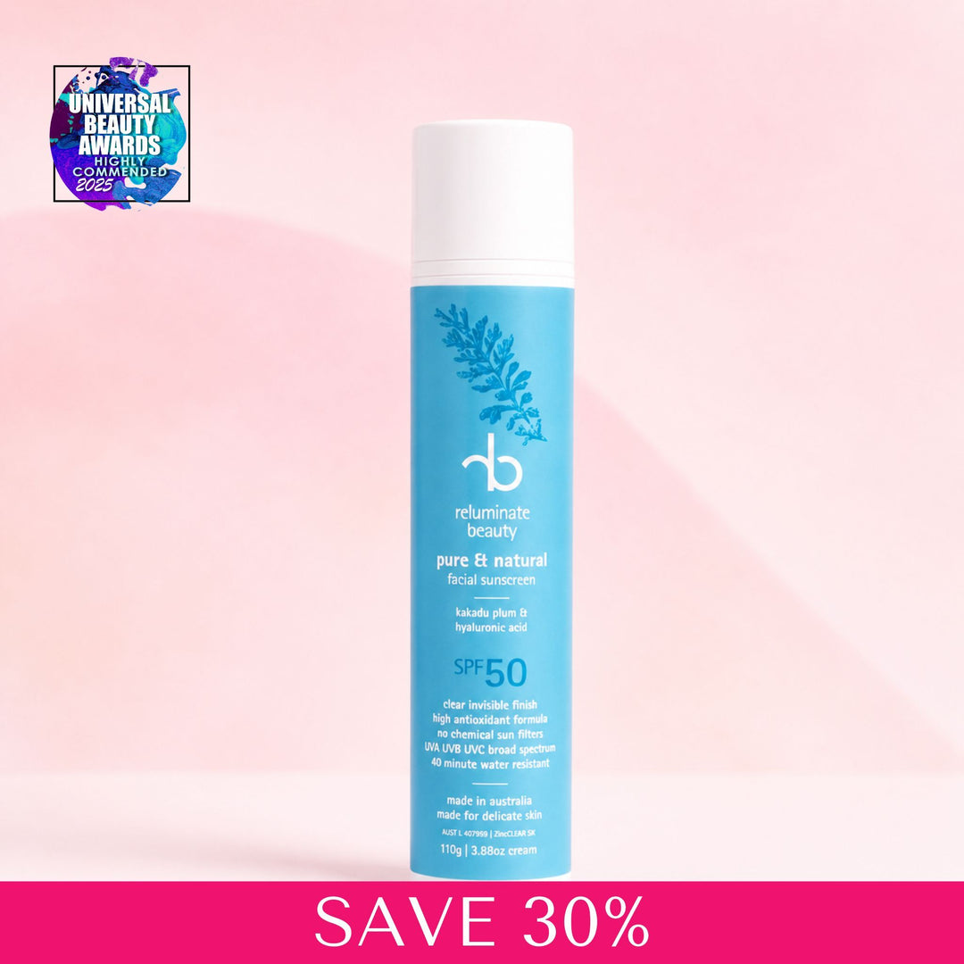 Pure Mineral Facial Sunscreen SPF 50+ -Reef Safe & Natural Single for mature skin