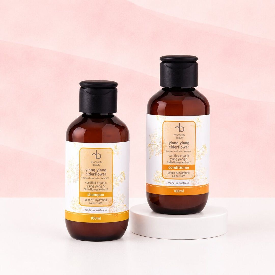 Hydrating Shampoo & Conditioner Duo for Mature Hair – 100ml Travel Size Bundle for mature skin