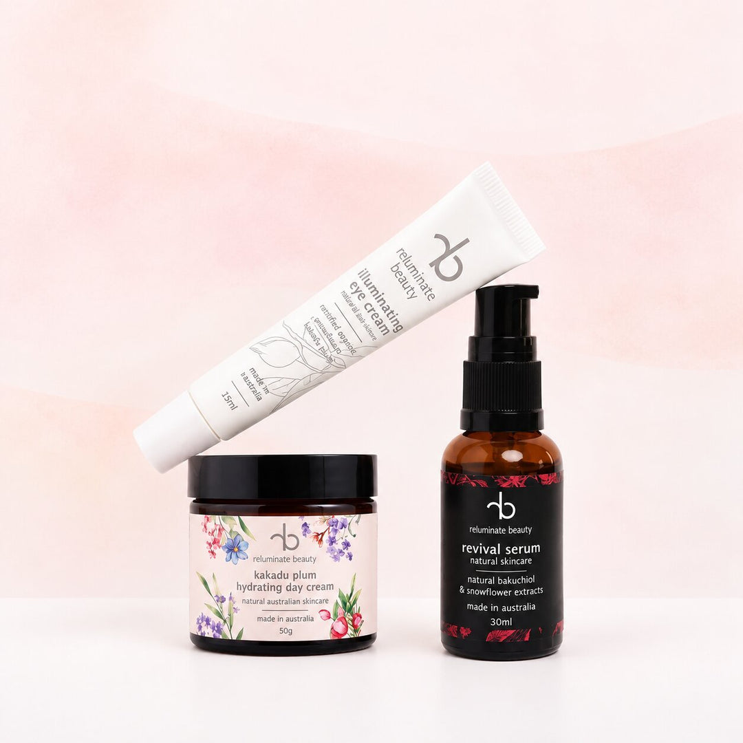 Radiance Face Care Trio -Hydrating Skincare Essentials Set Bundle for mature skin