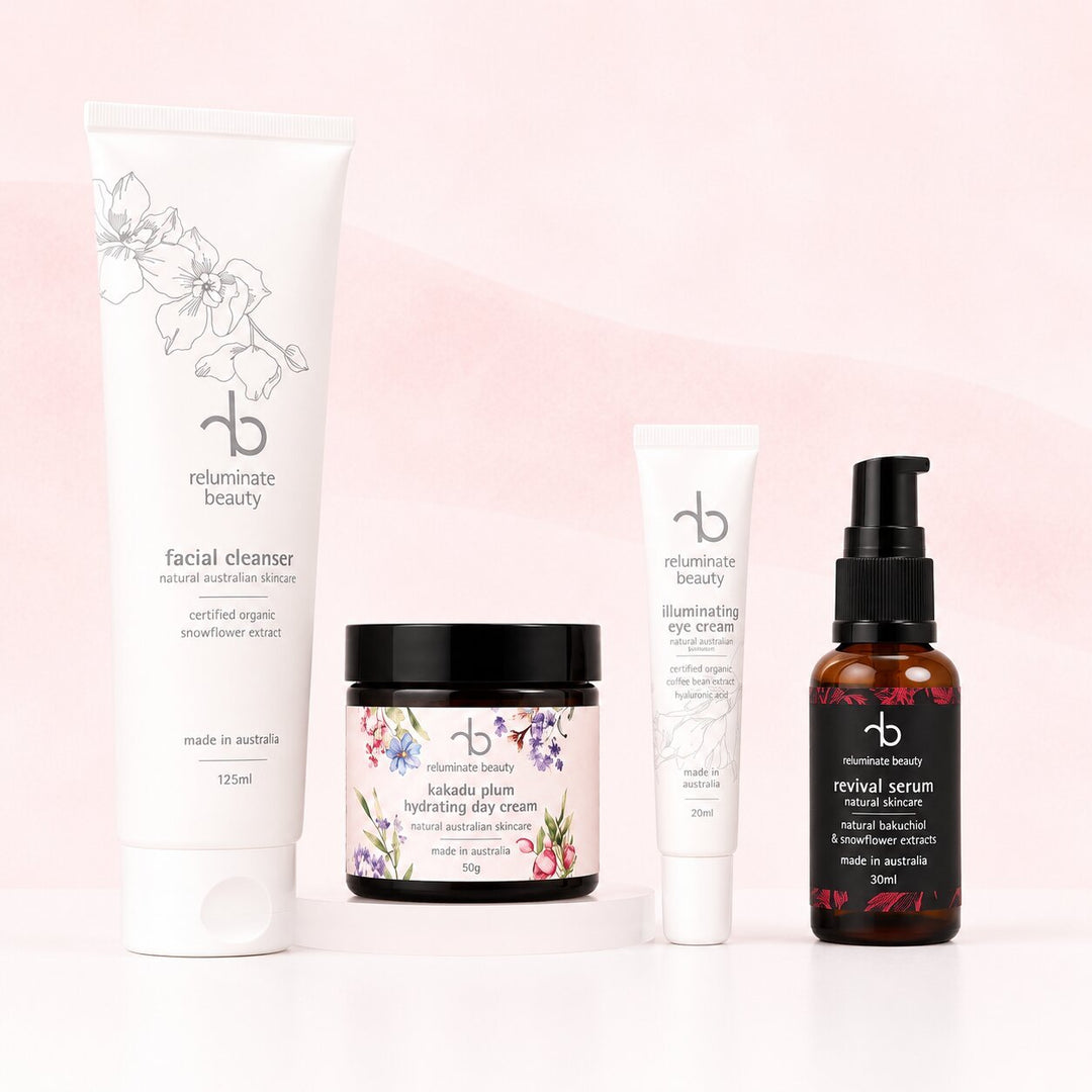 Ultimate Face Skincare Bundle -4 Essentials for Radiance Bundle for mature skin