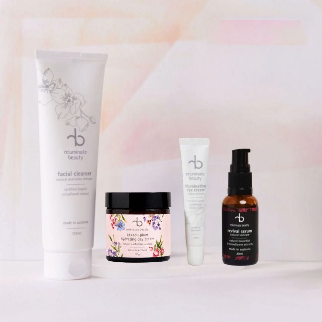 Ultimate Face Skincare Bundle -4 Essentials for Radiance Bundle for mature skin