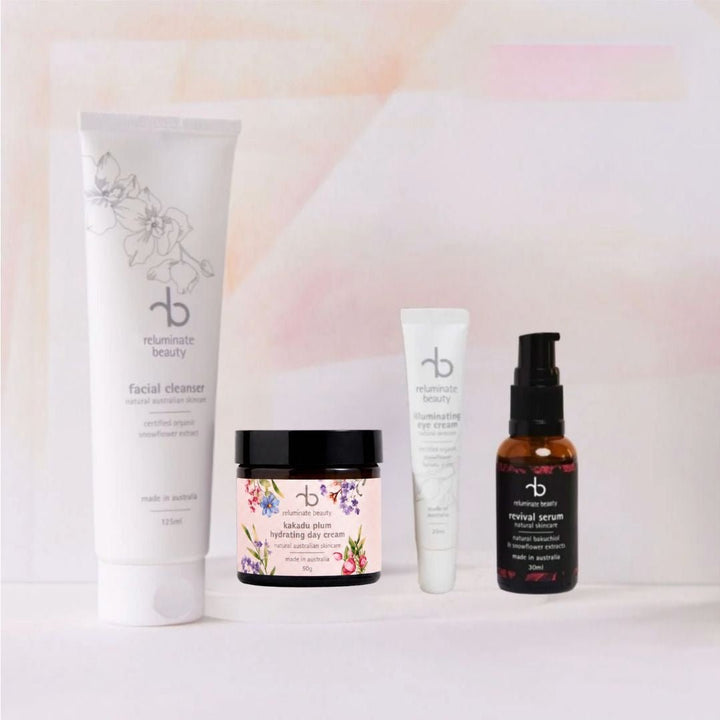 Ultimate Face Skincare Bundle -4 Essentials for Radiance Bundle for mature skin