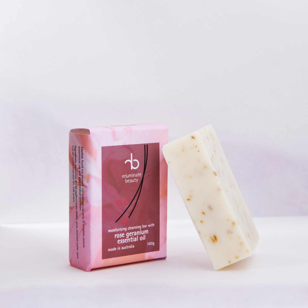 rawbeauty naturally Cleansing Bars Rose Geranium Cleansing Bar With Rose Petals