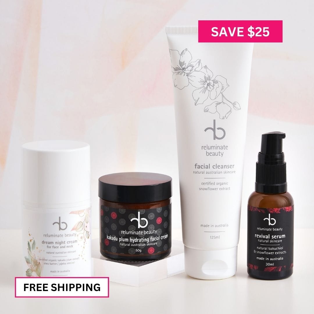 reluminate beauty Bundle Cleanse, Revive & Hydrate - Radiance Starter 4-Pack
