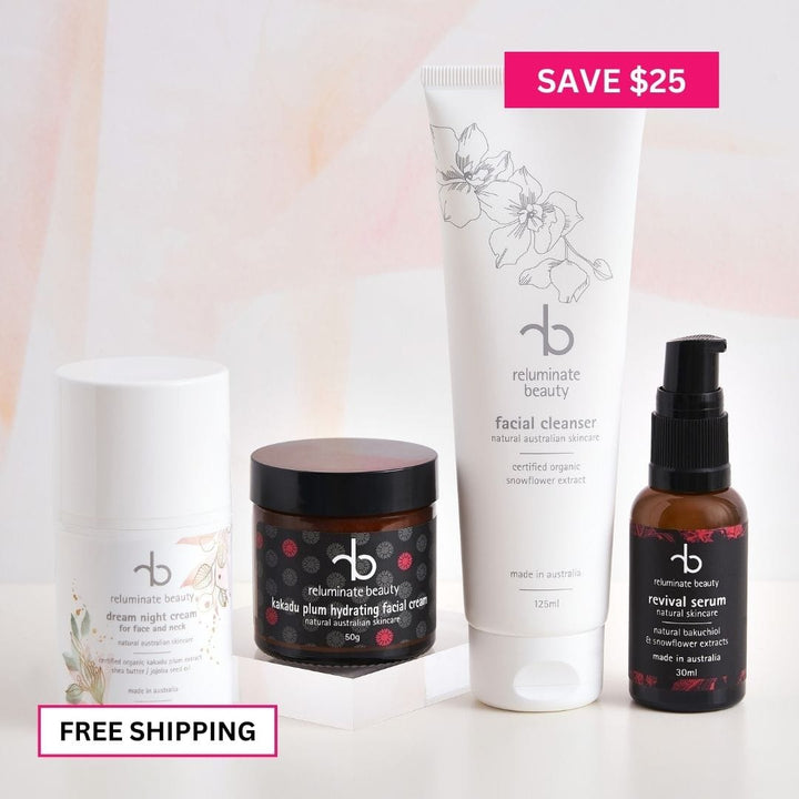 reluminate beauty Bundle Cleanse, Revive & Hydrate - Radiance Starter 4-Pack