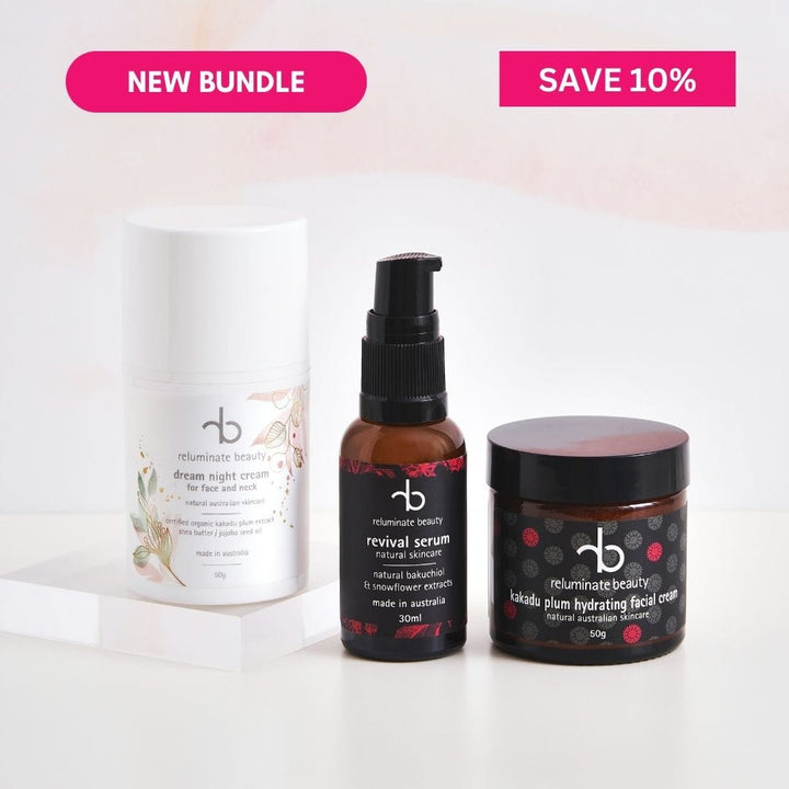 reluminate beauty Bundle Day & Night Nourish & Rejuvenate Trio