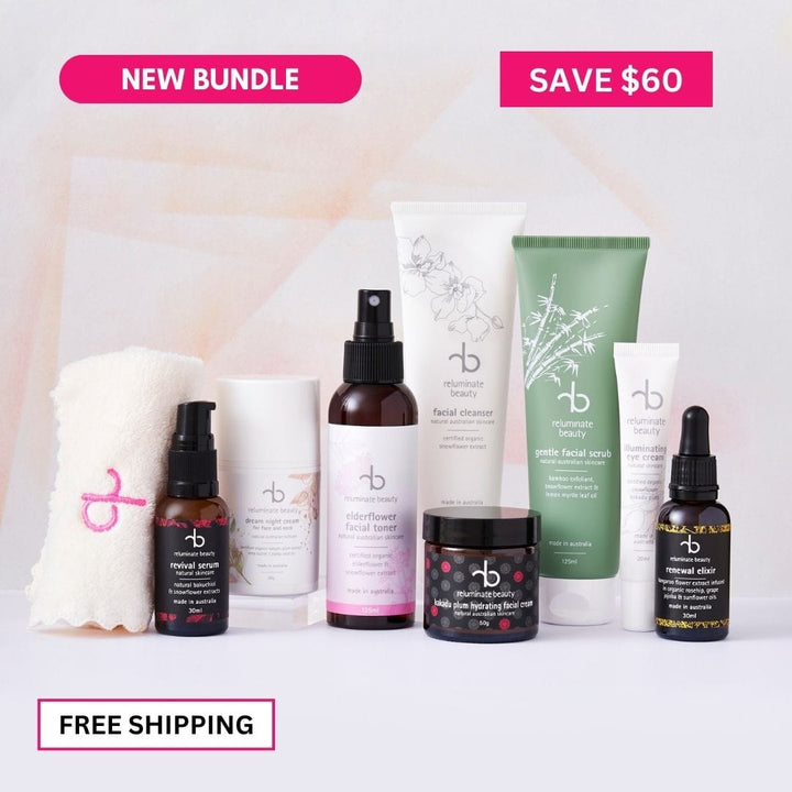 reluminate beauty Bundle Deluxe Day-to-Night Skincare -Hydrate, Nourish & Glow