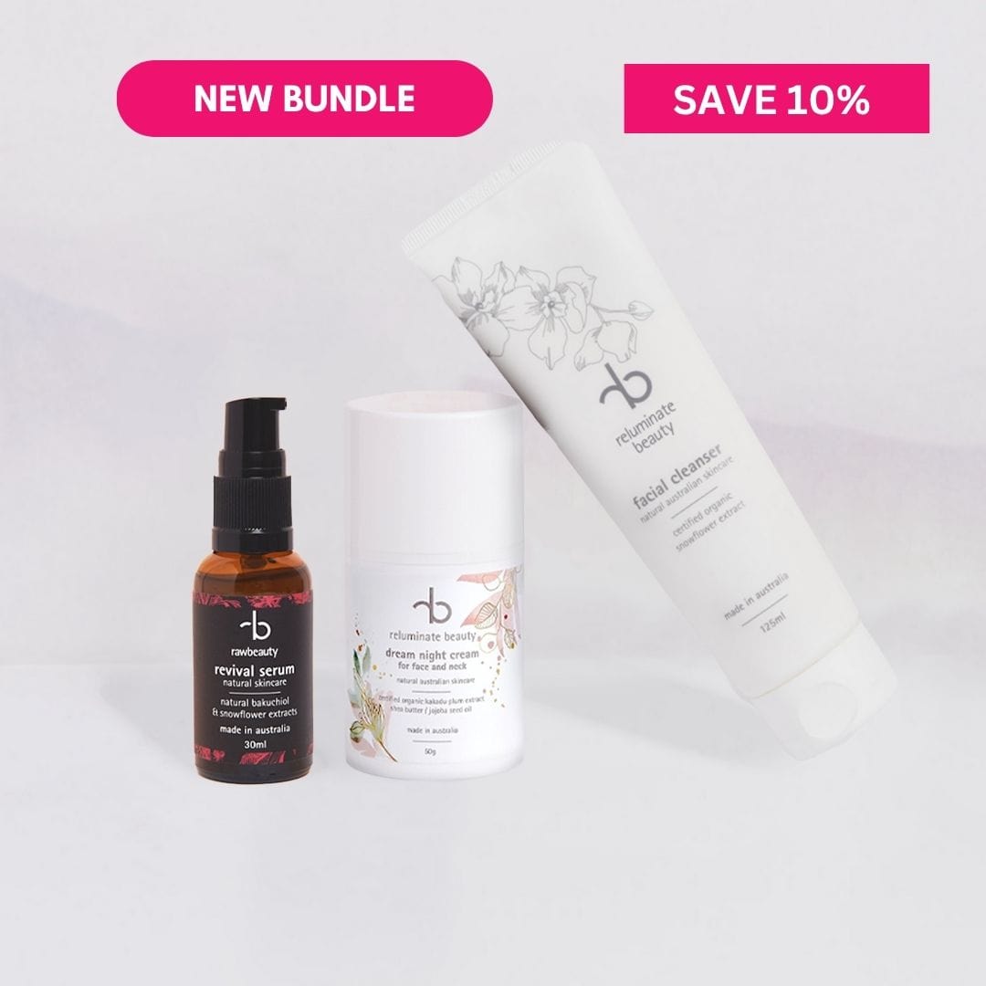 reluminate beauty Bundle Glow, Renew & Radiate Trio -Nourishing Night Skincare Set