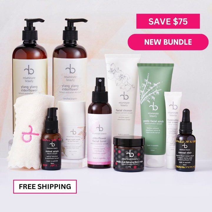 reluminate beauty Bundle The Radiant Ritual Collection - Complete Skincare & Haircare Ritual for Mature Beauty