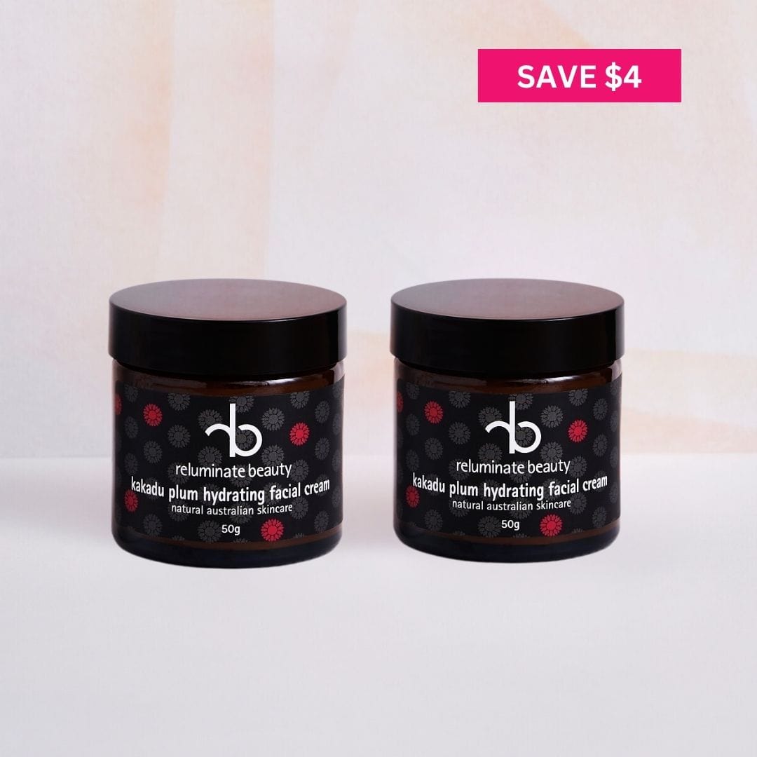 reluminate beauty Duo Kakadu Plum Facial Duo Value Pack -Hydrate Mature Skin 100g