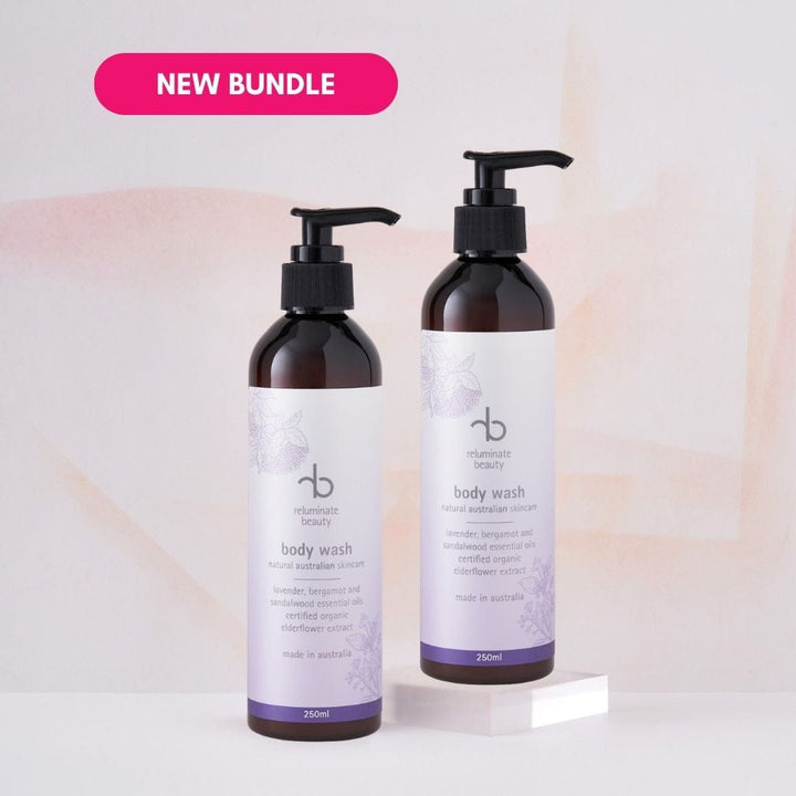 reluminate beauty Duo Natural Hydrating Body Wash Duo, Lavender Bergamot & Sandalwood