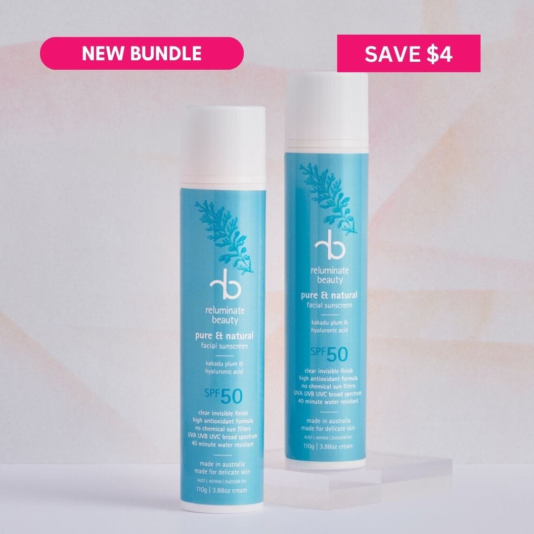 reluminate beauty Duo SPF 50+ Sunscreen Duo -Pure, Natural & Reef-Safe Protection
