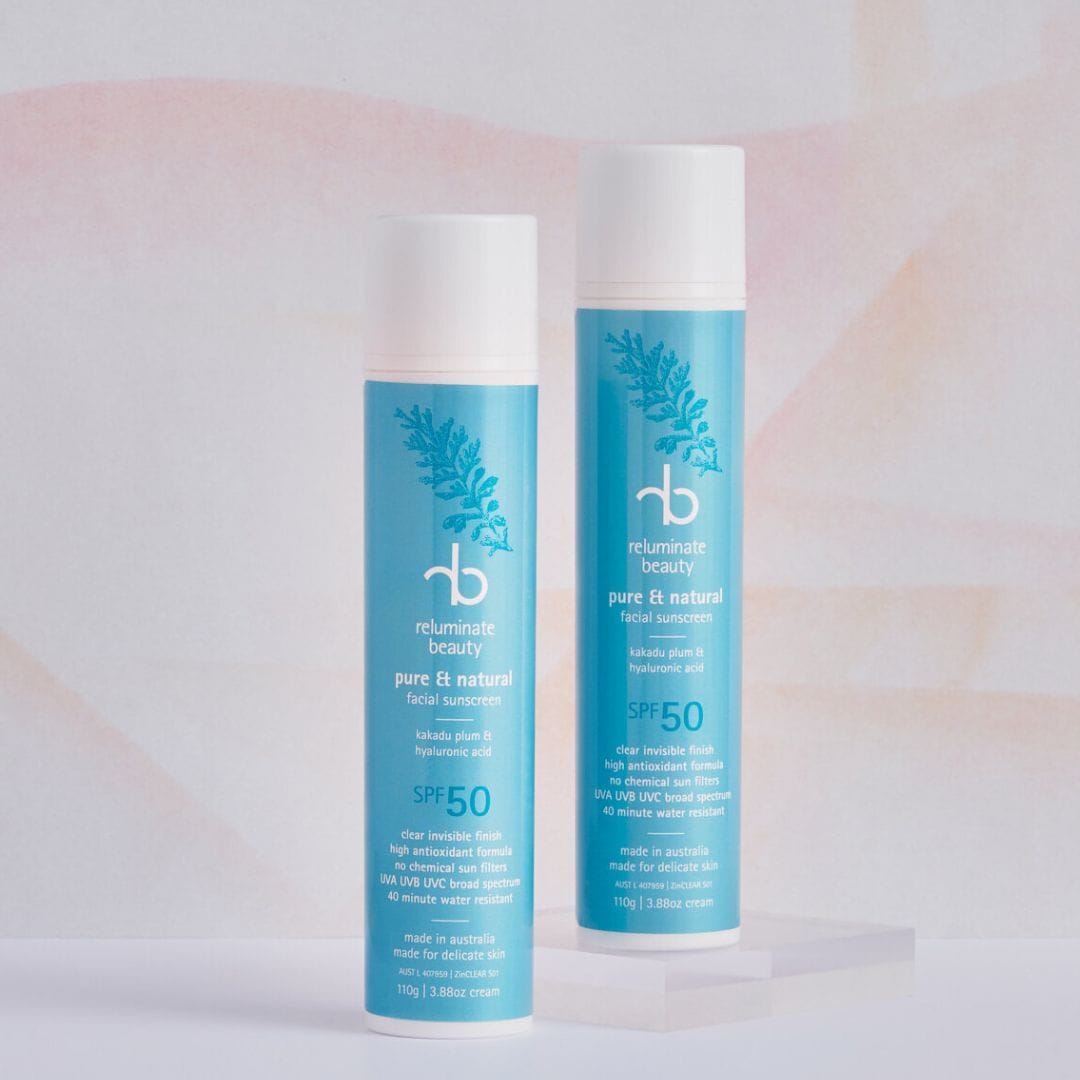 reluminate beauty Duo SPF 50+ Sunscreen Duo -Pure, Natural & Reef-Safe Protection