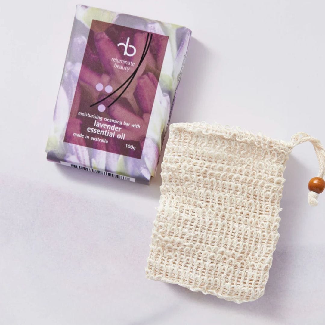 reluminate beauty Natural Cleansing Bar & Sisal Bag