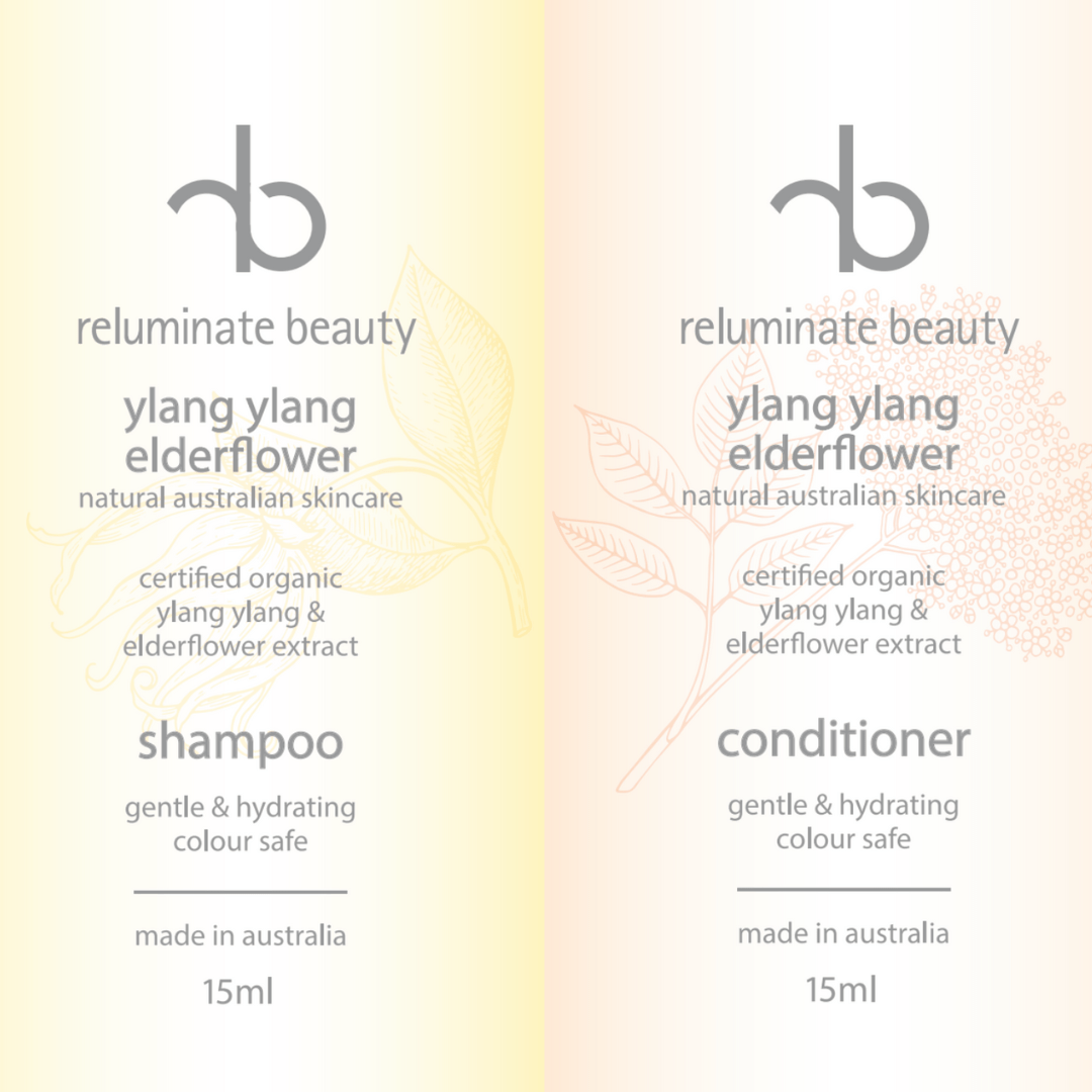 reluminate beauty Samples - Gentle & Hydrating Natural Hair Shampoo & Conditioner Duo For Maturing Hair - Free To Try