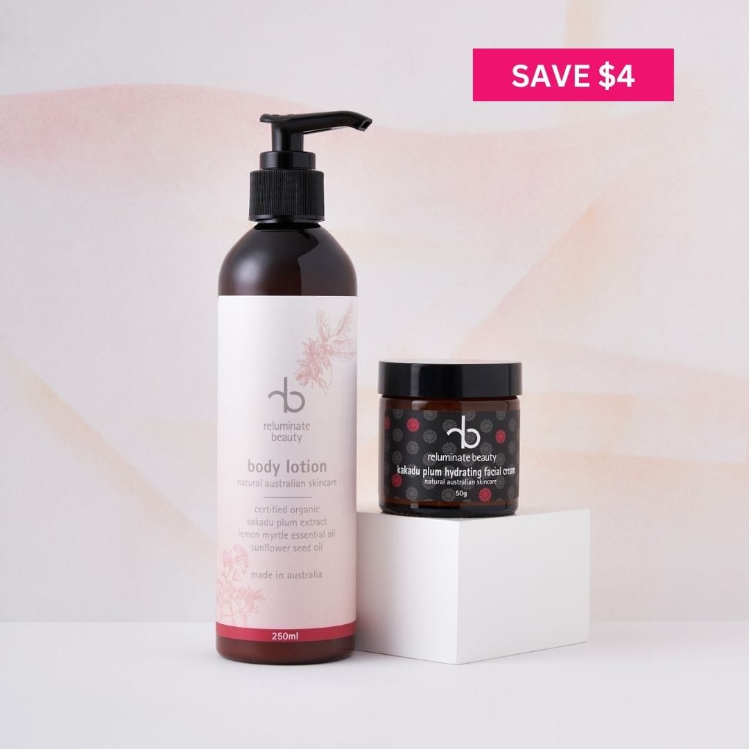 reluminate beauty Single Kakadu Plum Power Duo -Nourishing Face & Body Skincare Set