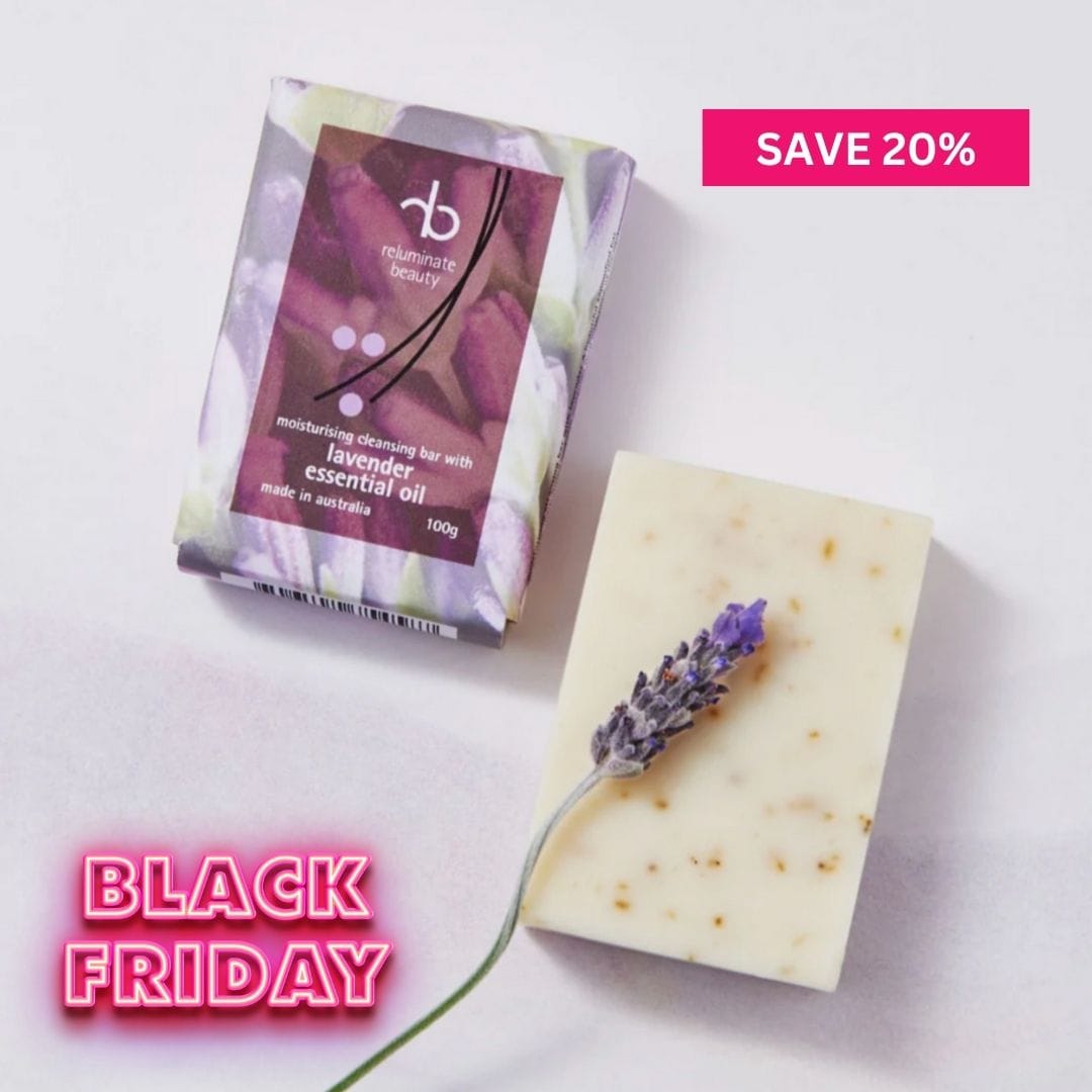 reluminate beauty Single Lavender Cleansing Bar With Calming Lavender Petals